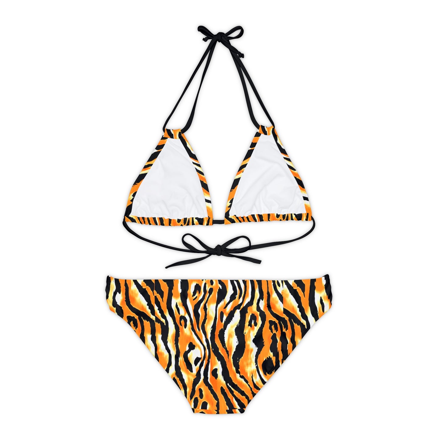 Animal Print Strappy Bikini Set