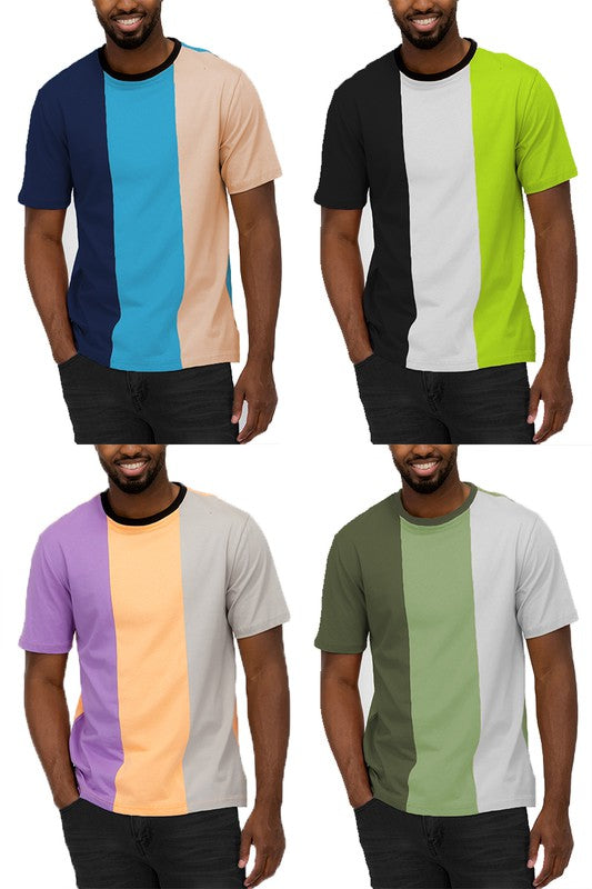Weiv Mens Color Block T Shirt- 4 Colors