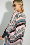 MULTI ENGINEERING STRIPE PRINT JERSEY OVERSIZE BOX- 2 COLORS