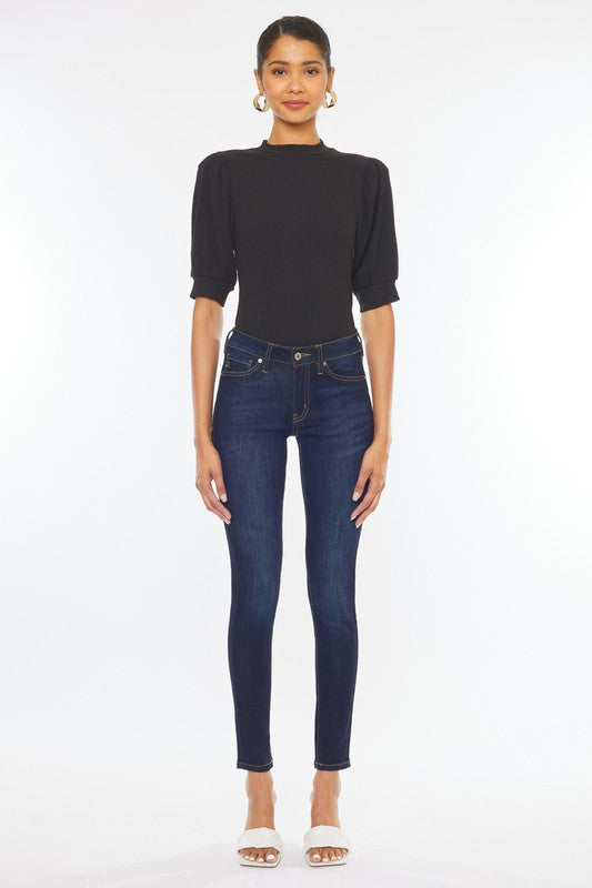 Kan Can USA Mid Rise Basic Super Skinny Jeans