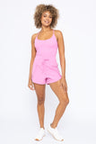 Cross Back Active Romper- 2 Colors