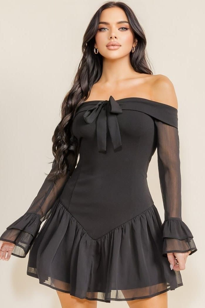 True Intentions Mini Dress- Black