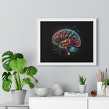 4D Brain Horizontal Framed Poster