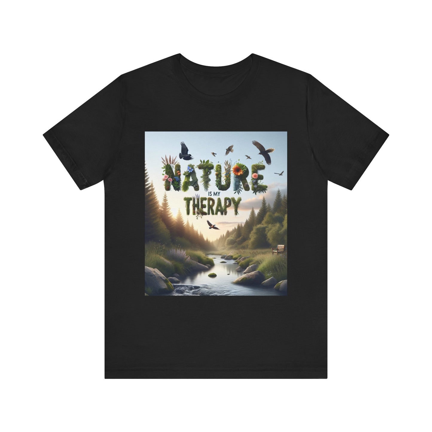 Nature is My Therapy Unisex Tee 2 - Eco-Friendly Comfort for Nature Lovers- 8 Colors