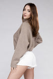 Viscose Dolman Sleeve Turtleneck Sweater Top- 5 Colors