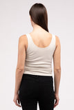 Front & Back 2-Way V-Neck Seamless Tank-3 Colors