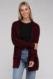 Low Gauge Waffle Open Cardigan Sweater-4 Colors