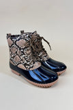 Lace Up Winter Rain Boot- 2 Colors