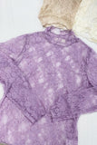 Floral Print Lace Long Sleeves Top-3 Colors