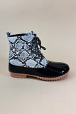 Lace Up Winter Rain Boot- 2 Colors