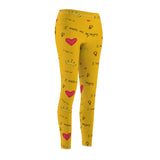 Custom Print Positive Thoughts Women's Cut & Sew Casual Leggings