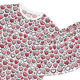 Heart Printed Pajama Set for Women