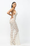 Mint Lace Maxi Dress Lingerie (Pre-Order)