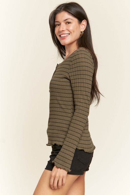 ROUND NECK STRIPE TOP-3 COLORS