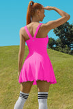 Women Workout Golf Tennis Dress with Shorts Pocket-3 Colors