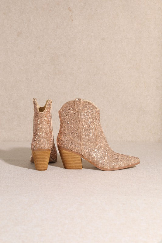 "Angel" Rhinestone Dress Boots