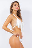 TWO PIECE TASSELS TOP BIKINI- 3 COLORS