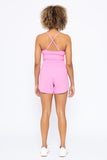 Cross Back Active Romper- 2 Colors