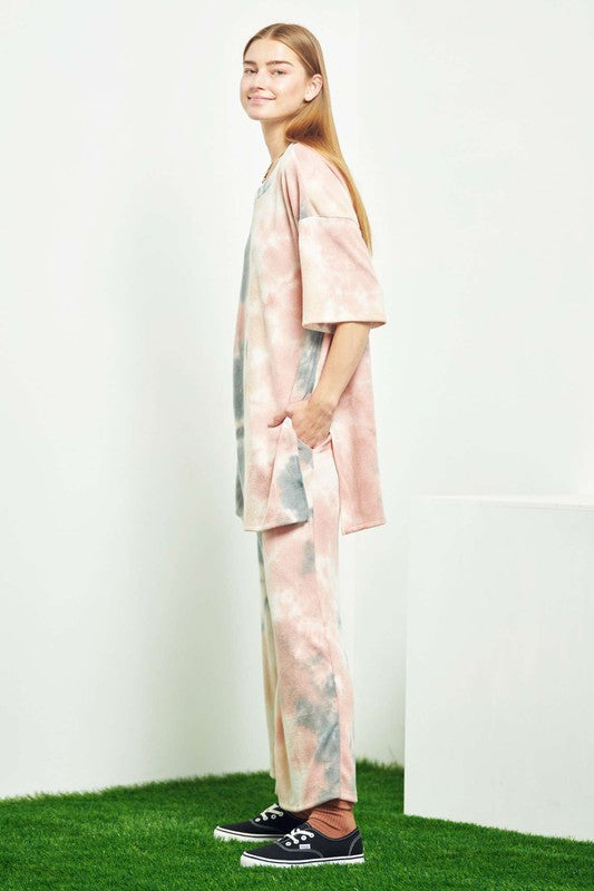 BRUSHED RIB TIE DYE SET-2 COLORS