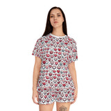 Heart Printed Pajama Set for Women