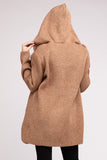 Hooded Open Front Sweater Cardigan-4 Colors