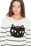 Cute Cat Face Jacquard Sweater Top