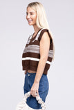 Striped Pattern Sweater Vest