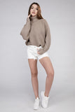 Viscose Dolman Sleeve Turtleneck Sweater Top- 5 Colors