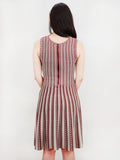 Flare Sleeveless Jacquard Sweater Knitted Dress-2 Colors