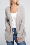 Melange Open Front Sweater Cardigan- 4 Colors