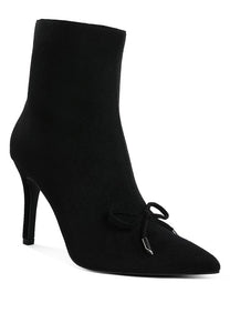 Dapers Bow Detail Ankle Boots- 2 Colors