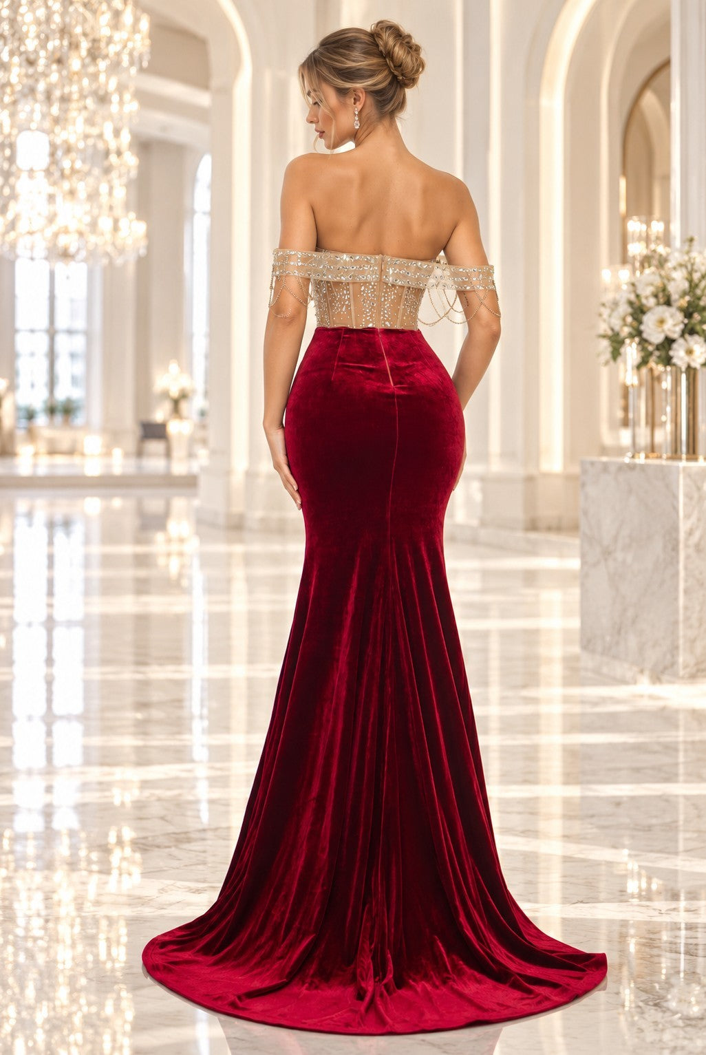 I Own The Room Gala Maxi Dress- Burgundy