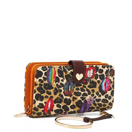 Nicole Lee "Wild Lips" Bifold Wrislet Wallet