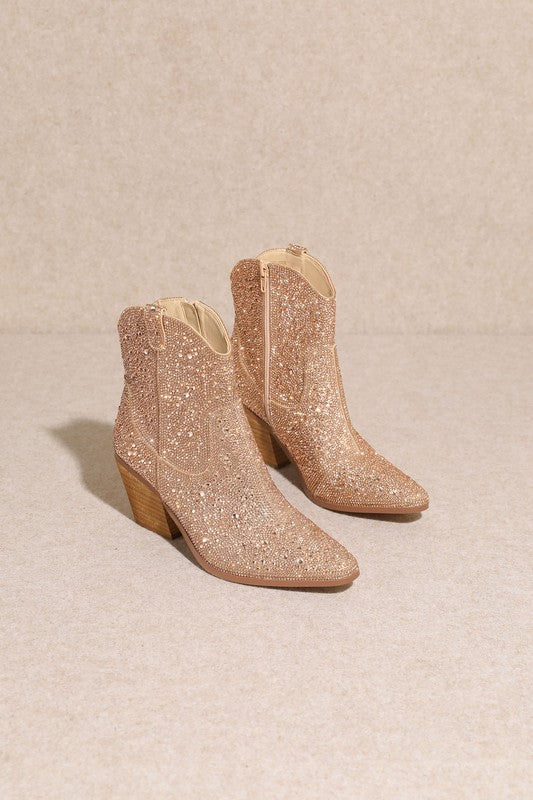 "Angel" Rhinestone Dress Boots