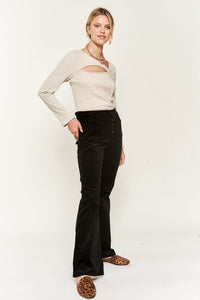 CORDUROY FLARE PANTS-2 COLORS