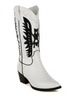 Thistle Winged Patchwork Cowboy Boots- 2 Colors