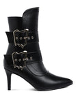 Ebera Chunky Buckle Strap Ankle Boots- 2 Colors