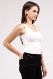 Front & Back 2-Way V-Neck Seamless Tank-3 Colors