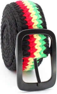 Hand Knitted Cotton Rasta Buckled Belt #1