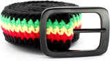 Hand Knitted Cotton Rasta Buckled Belt #1