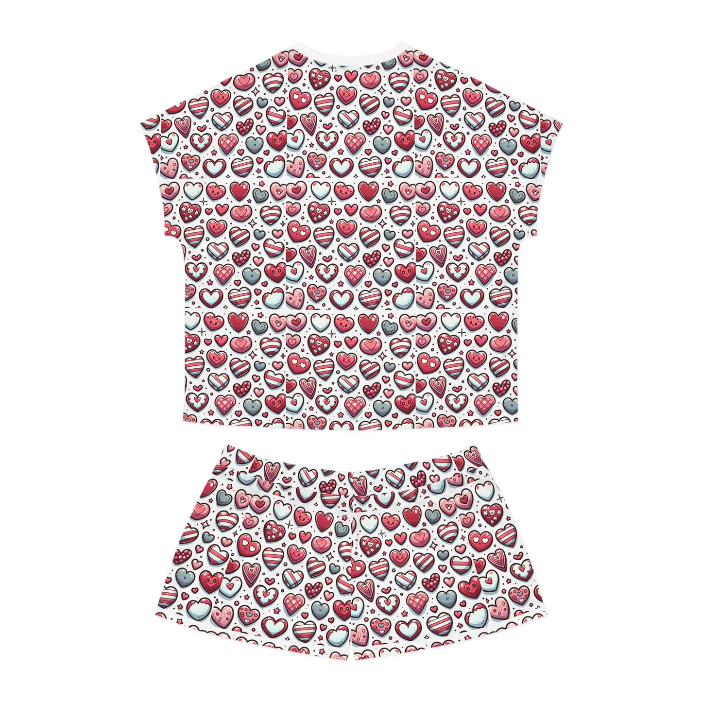 Heart Printed Pajama Set for Women
