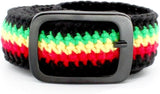 Hand Knitted Cotton Rasta Buckled Belt #1