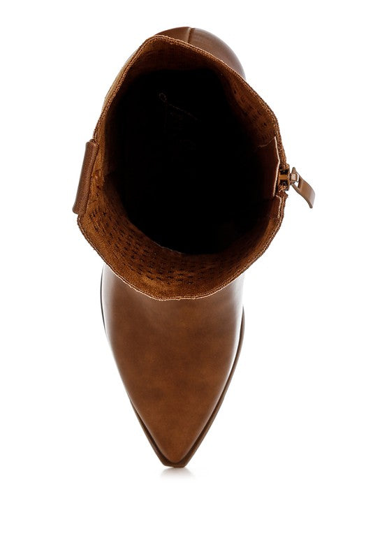 Prosia Rhinestone-Studded Cowboy Boots- 2 Colors