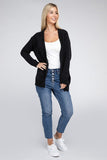 Melange Open Front Sweater Cardigan- 4 Colors