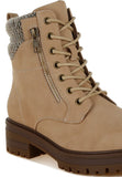 Mahisha Knitted Collar Zip-Up Hiker Boots- 3 Colors