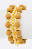 Mix Bead Stretch Bracelets Set-6 Colors