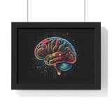 4D Brain Horizontal Framed Poster