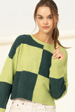 Modern Club Long Sleeve Color-Block Sweater