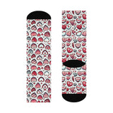 Valentine's Heart Print Cushioned Crew Socks