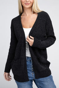 Melange Open Front Sweater Cardigan- 4 Colors